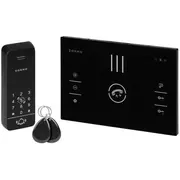 Orno Sandi, zestaw domofonowy jednorodzinny, bezsłuchawkowy 2-Żyłowy, szyfrator, Rfid, Black  Or-Dom-Ba-933/B 5908254847134