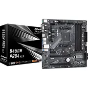 Pagrindinė plokštė Asrock B450M Pro4 R2.0 Amd B450 Am4 micro Atx  4710483932793 90-Mxbeg0-A0Uayz