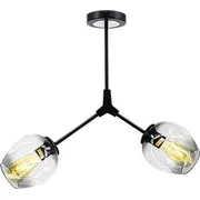 Pakaramā griestu lampa Mdeco Modernistyczna Lampa Elm1962/2 Black-Tr stikla regulējama ķīmiskā melna caurspīdīga  1962/2 Black - Tr 5907737331368