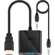 Parveidotājs Goobay  Hdmi/Vga adapter, nickel plated 68793 Black 4040849687938