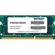 Patriot So-Dimm 4 Gb Ddr3-1600  Psd34G16002S, Signature Line Psd34G16002S 0815530011330