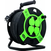Rev kabeļu spole plastmasas 40M Ip 44 4-Kāršu black green  0010217412 4006341715883