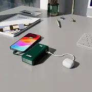 Sbs Power Bank 10 000 mAh ar iebūvētu Usb-C kabeli Green  8018417481383 Ak-Mob-Sbsm-011