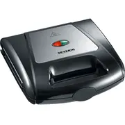 Severin 3In1 Sandwich-Toaster Sa 2968 Black/Edelstahl, 1.000 Watt, mit 3 Platten-Sets  4008146014536
