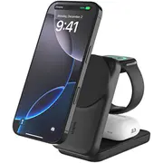 Belkin Ultracharge faltbare magnetische 3-In-1-Ladestation mit Qi2 25W Black, eckig  Wiz036Kqbk 0745883919710