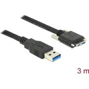 Usb3.0 Kabel Delock A - Micro-B St/St 3.00M mit Schraube  83599 4043619835997 85444290