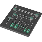 Wera 9713 Schaumstoffeinlage Hex Schraubendreher-Set 1, 12Teilig Black/Gray, in für Werkstattwagen  05150104001 4013288225290