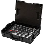 Wiha Steckschlüssel- und Bit-Satz 1/4 1/2, 60-Teilig Mit 2 Ratschen Steckgriff, in L-Boxx  44685 4010995446857