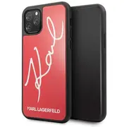 Aizmugurējais vāciņš Karl Lagerfeld  Klhcn58Dlksre iPhone 11 Pro czerwony/red hard case Signature Glitter Kf000265-0 3700740467565