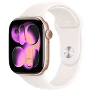 Viedpulkstenis Apple Watch Series 11 Gps  Cellular 46Mm Rose Gold alumīnija korpuss ar Light Blush sporta siksniņu - M/L Mfcj4Et/A 0195950477252