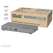 Club3D Thunderbolt5  5-In-1 Hub 3Xthunderbolt/1Xusb Bu/Bu Csv-2563 8719214473495 85258900