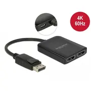 Delock 87768 Displayport 1.4 sadalītājs  1 x uz 2 Dp Mst Black 4043619877683