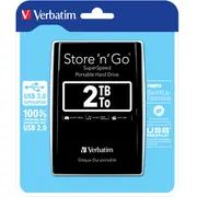 Verbatim Store N Go Usb 3.0 Portable Hard Drive 2Tb Black  53177 023942531777 857472
