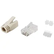 Equip Steckersatz Cat6A  ungeschirmt Rj45 100Stk transp. Polybeutel 121176 4015867233900 85366990