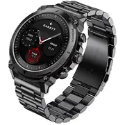 Garett Atom Black stalowy  Smartwatch 5904238486856 Atgttzabatomcza
