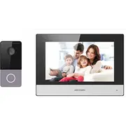 Hikvision Ip video durvju tālruņa komplekts Ds-Kis603-PB villai vai mājai, vārtejas stacija Ds-Kv6113-Wpe1 x1, monitors Ds-Kh6320-Wte1 barošanas bloks  305302411 6941264072133