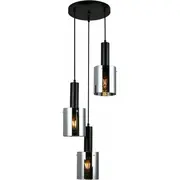 Pakaramā lampa Italux dūmakaina ēdamistabai Sardo Pnd-5581-3A-BkSg  5900644311294