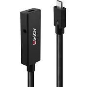Lindy Usb 3.2 Gen 2 Aktivverlängerungskabel, Usb-C Stecker  Buchse Black, 5 Meter 43364 4002888433648