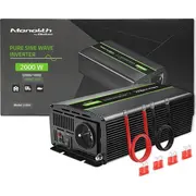 Pārvērstspēja Qoltec Monolith  1000W 2000W 12V uz 230V Tīrs sinuss 51934 5901878519340