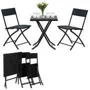 Mazs Black Forest dārza mēbeļu komplekts, divas krēsli  melns galds L-0201P 5907207224473 94037000