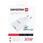 Swissten Gan Tīkla Lādētājs Pd 30W Usb-C / Usb  22037000 8595217479784