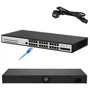 Switch Extralink Ex.19737 łącza sieciowe Zarządzany L3 Gigabit Ethernet 10/100/1000 Obsługa Poe 1U White  5903148919737 8517620099