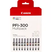 Tusz Canon Kartridż Pfi-300 Zestaw wielokolorowy 10 szt. 4192C008  35120551 8714574667355