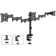 Uchwyt biurkowy na 3 monitory Lcd podwójne ramiona Mc-691 13-27 8Kg  5902211103240 Ajmclmmaclmc691