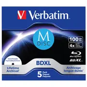 Verbatim Bd-R M-Disc 100 Gb 4-Fach, 5 Stück  43834 0023942438342