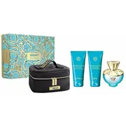 Versace Dylan Turquoise Pour Femme edt 100Ml  dušas želeja ķermeņa kosmētikas somiņa 8011003893386