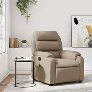 vidaXL Saliekams masāžas krēsls, cappuccino, apvilkts ar mākslīgo ādu  373499 8721012202528