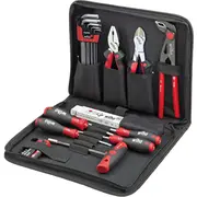 Wiha instrumentu komplekts mehāniķim Black/Red, 32 daļas, ar somu  36390 4010995363901