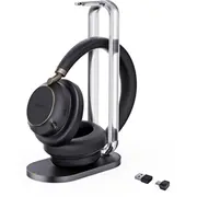 Yealink Bh76 Plus  Charging Stand Teams Usb-C/A Zestaw słuchawkowy Bezprzewodowy Opaska na głowę Połączenia/Muzyka Usb Type-C / Type-A Bluetooth Podstawka do ładowania Black 1208699 6938818321557