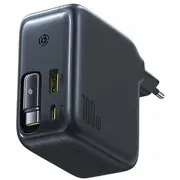 Baseus Enercore Cj11 100W z portami Usb-A oraz Usb-C i ze zwijanym kablem - czarna  6932172695606 20882200282