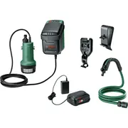 Bosch Powertools Gardenpump 18V-2000, Tauch- / Druckpumpe Grün/Black, Li-Ionen Akku 2,5Ah, Power For All Alliance  06008C4202 4059952617534