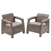 Dārza krēsli Corfu Duo Set bēši  29197993587 8711245158785
