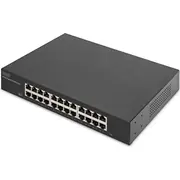 Digitus Switch 24-Port Gigabit, 19 unmanaged  Black Dn-80113-2 4016032498506 85176200