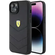 Ferrari Quilted Metal Logo Back Case Aizsargapvalks Priekš Apple iPhone 15 Plus  Fehcp15Mrduk 3666339171049