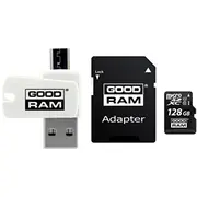 Goodram Microsdxc Class 10 Uhs I 128Gb Atmiņas karte  Karšu lasītājs Adapteris M1A4-1280R12 5908267930298