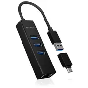 Icy Box Ib-Hub1419-Lan Black  60844 4250078171805