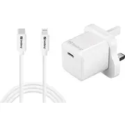 Lādēšanas ierīces un kabeļi Sandberg  441-64 Usb-C 20W Charger UkLightning, Incl. 1M Usb-CGt Lighting cable 5705730441646