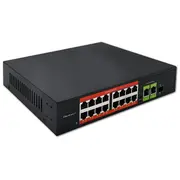 Przełącznik sieciowy Switch Fast Ethernet Poe  16X Rj45 10/100 Mb/S 2X Uplink 1000 1X Sfp 1000Mb/S 52291 5901878522913 Nuqolsw16052291