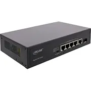 Switch Inline Poe Gigabit tīkla slēdzis 5 porti 4X Poe, 1Xsfp, 1Gb/S, galda, metāla, bez ventilatora  32305R 4043718316380