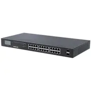 Slēdzis Intellinet Network Solutions Gigabit 24X Rj45 Poe, 2X Sfp, Lcd displejs 561242  0766623561242