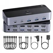 Ugreen Kvm dubultā monitora 8K 4K 240Hz Usb 3.0 centrmezgls darbvirsmas pārslēdzējs  6941876281008