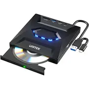 Unitek Ārējais Dvd/Cd ierakstītājs, Usb 5Gbps centrmezgls, Sd karšu lasītājs T1037A01  4894160054401 55638