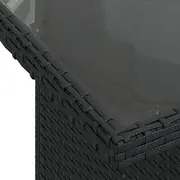 vidaXL 5 daļu dārza dīvānu komplekts ar spilveniem Black polirattans  3356926 8721288371294