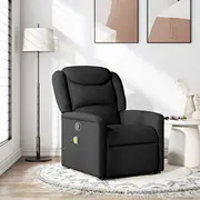 vidaXL Saliekams masāžas krēsls, Black, ar auduma apdari  4015608 8721158336149