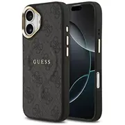 Aizmugurējais vāciņš Guess Apple iPhone 17 Pu āda 4G Gold Frame Magsafe melns  Guhmp17Sp4Msegck 3666339519032