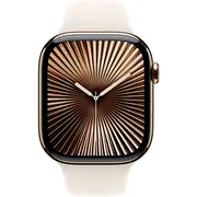 Apple Watch Series 10 Gps  Cellular 46Mm Gold Titanium Case with Starlight Sport Band - S/M Mwyx3Qf/A 195949564154